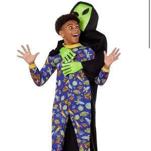Kids Alien space travel pajamas costume